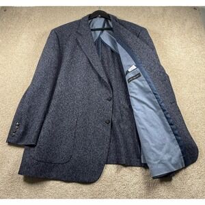 Robert Barakett Mens 54R Blue Textured Sport Coat Blazer Jacket